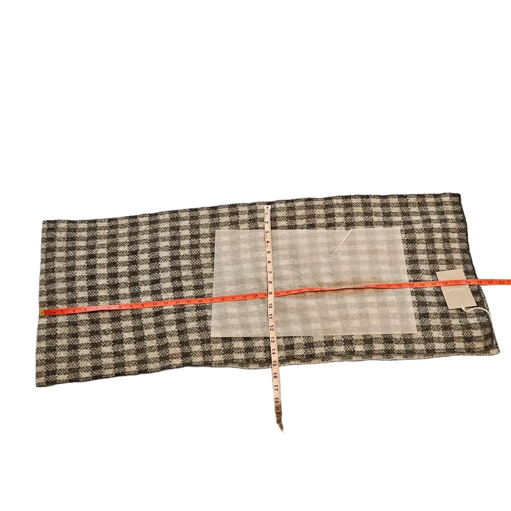 Everlane The Alpaca Patterned Scarf‎ Gray Buffalo Check One Size Unisex